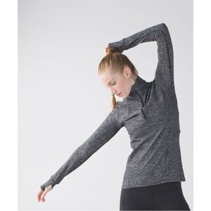 Lululemon Kanto Catch Me 1/2 Zip Wee Stripe Heathered Black 4